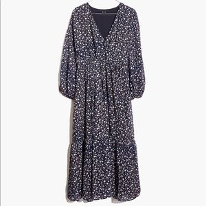 Madewell NWT TIE-WAIST MIDI DRESS IN HARVEST VINE